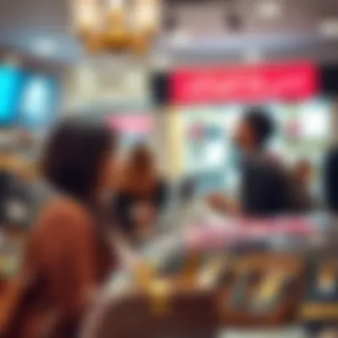 Engagement Strategies in Retail Consumer engagement strategies illustrated in a retail setting