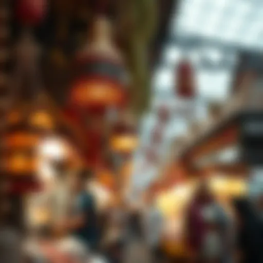 Traditional Emirati Eid decorations adorning a vibrant market scene