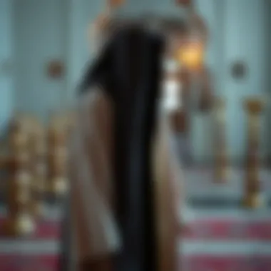 Cultural Heritage: The Traditional Abaya Traditional Emirati Gulf abaya displayed in a cultural setting