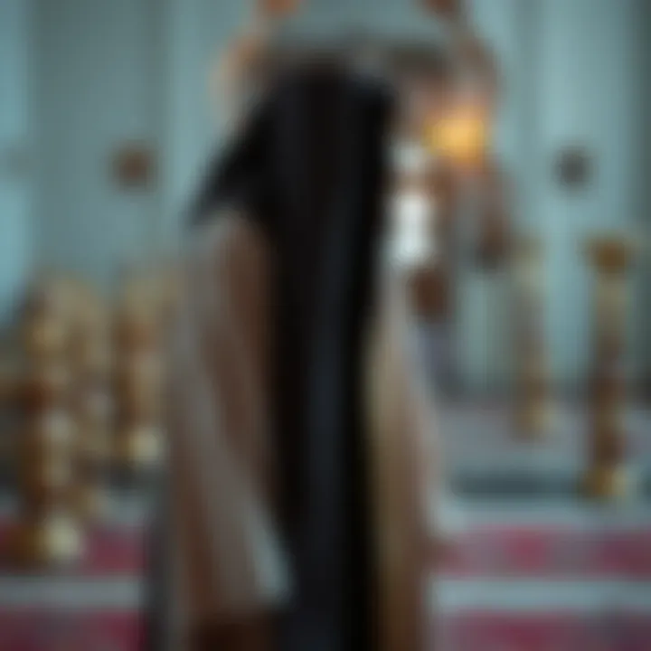 Cultural Heritage: The Traditional Abaya Traditional Emirati Gulf abaya displayed in a cultural setting