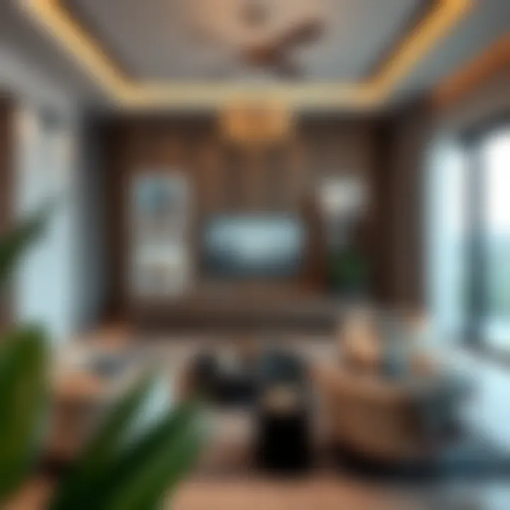Stylish living room with contemporary furnishings