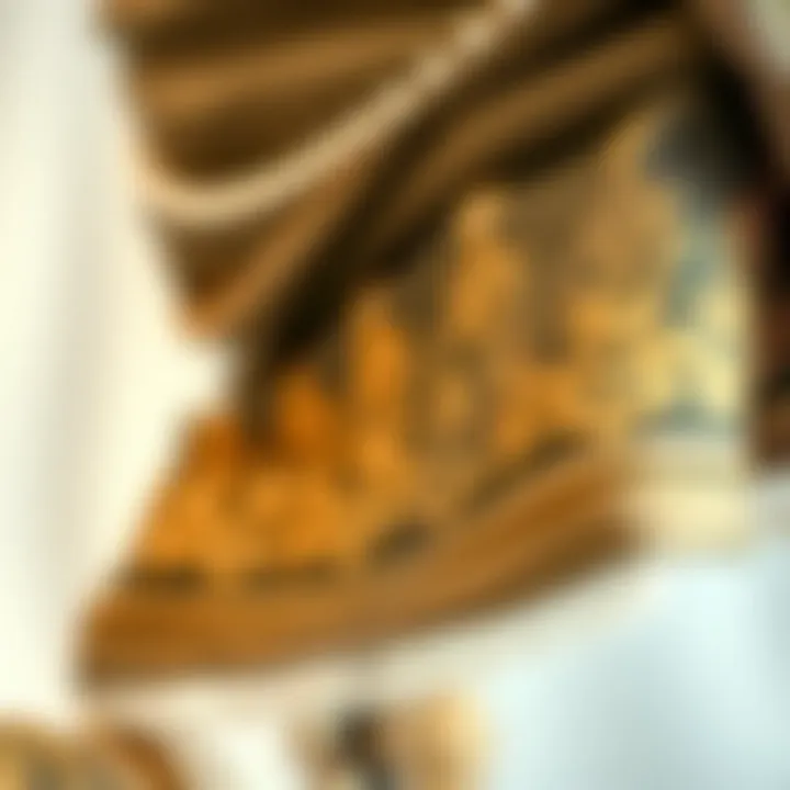 A close-up of intricate embroidery on a contemporary abaya design