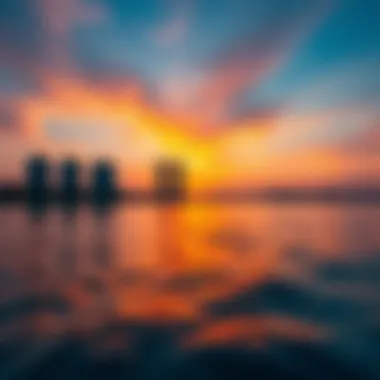 Sunrise Over Abu Dhabi's Waters Vibrant colors of sunrise reflecting on the waters of Abu Dhabi