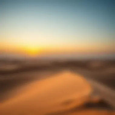 Dawn in Liwa Desert Serene dawn at the Liwa Desert showcasing the vast dunes