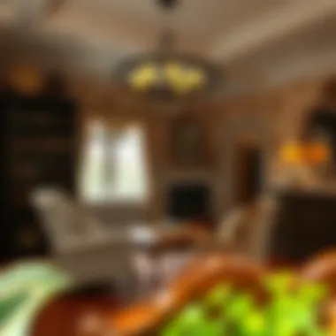 A cozy interior of a vintage house highlighting classic furnishings and decor