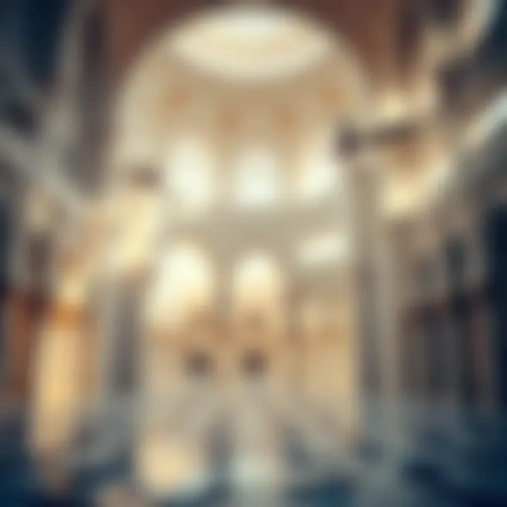 Intricate design of a contemporary mosque in Dubai