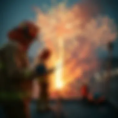 Expert pyrotechnicians ensuring safety during the New Year fireworks setup