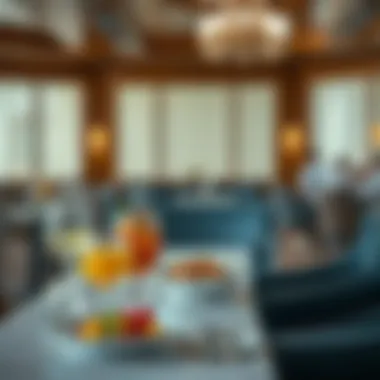 Refreshment area offering gourmet options