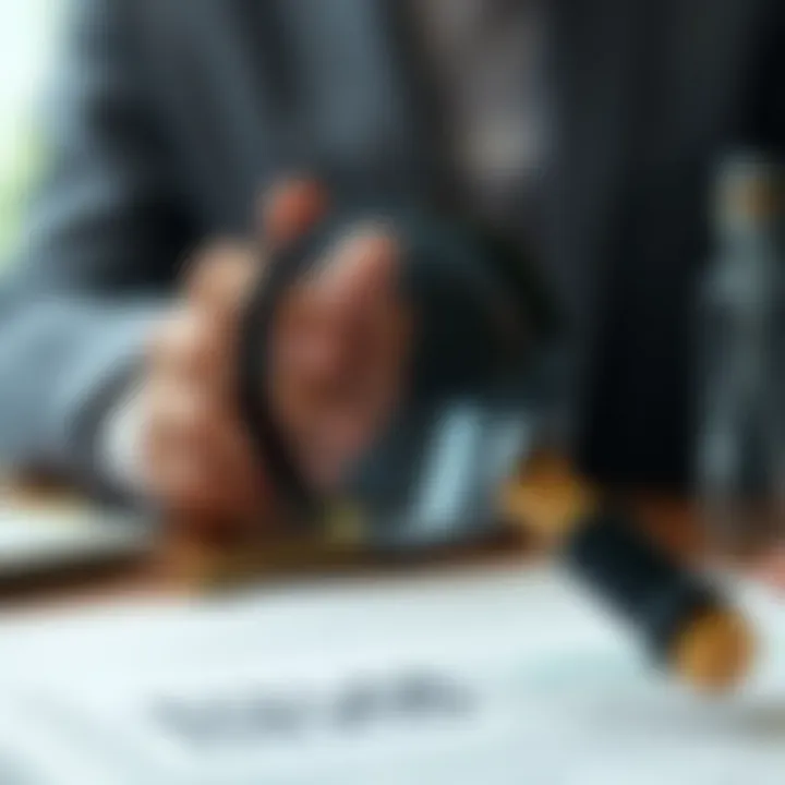 Scrutinizing Title Deeds A magnifying glass over a title deed