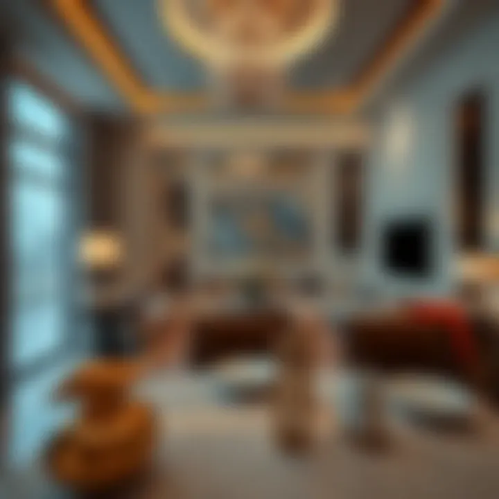 Luxury Living in Dubai Luxurious interior of a high-end property in Dubai