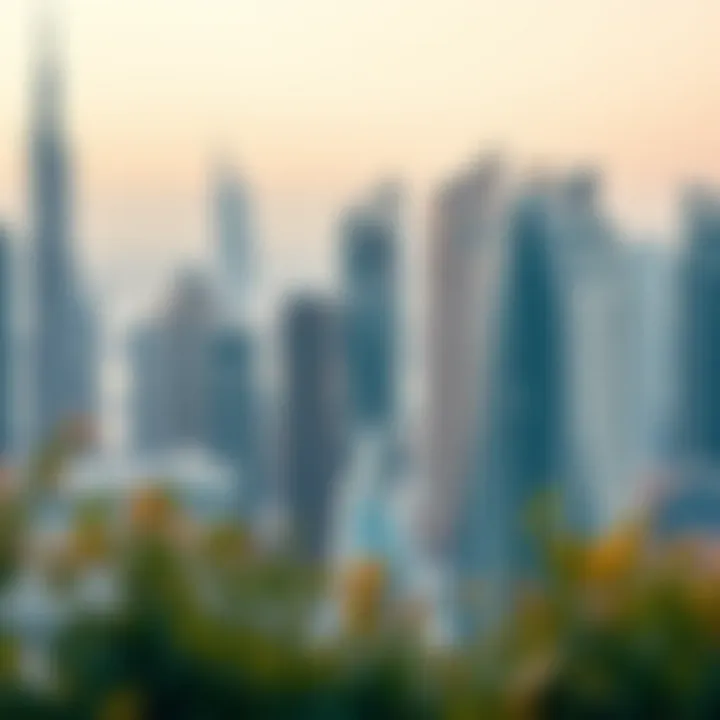 Dubai's Architectural Marvels Skyline of iconic Dubai skyscrapers showcasing modern architecture