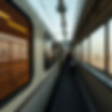 Modern Train Journey in the UAE Scenic view of a modern train traveling between Dubai and Abu Dhabi