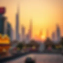 Vibrant skyline of UAE symbolizing cultural richness