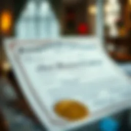 Marriage certificate template showcasing essential details