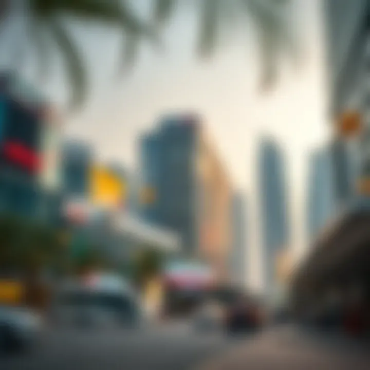 Vibrant Commercial Sector Commercial buildings in urban setting