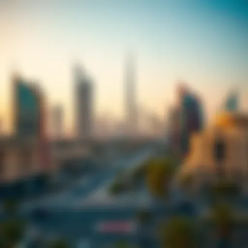 Modern skyline of UAE cities