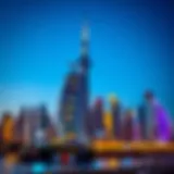 Stunning skyline of Dubai with modern architecture