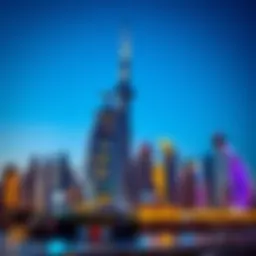 Stunning skyline of Dubai with modern architecture