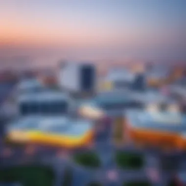 Panoramic View of Al Hamriyah Free Zone Panoramic view of Al Hamriyah Free Zone showcasing modern architecture and business facilities