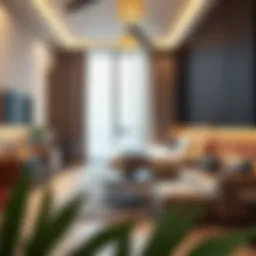 Modern shared living space in Arjan featuring stylish furniture