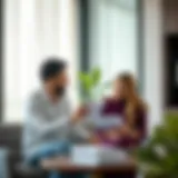 A couple discussing legal documents