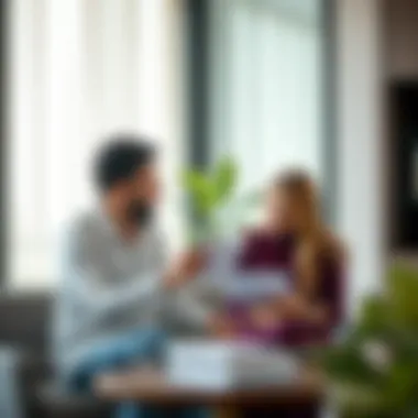 A couple discussing legal documents