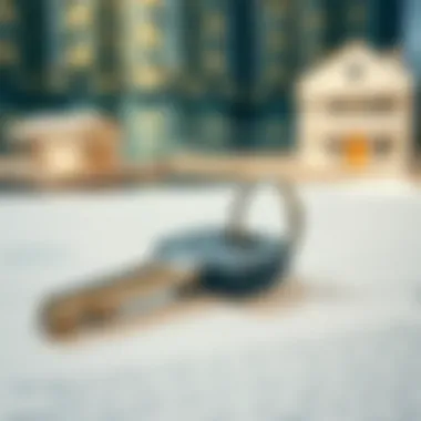 A key laying on a property contract