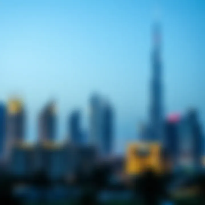 Stunning skyline view of Dubai with modern architecture