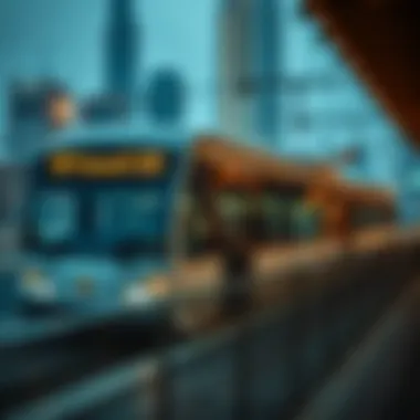 Modern public transportation in Dubai