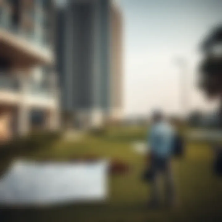 Investment Potential in Fairway Properties Investors examining property plans near fairways