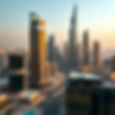 Stunning view of Dubai's financial district showcasing iconic towers