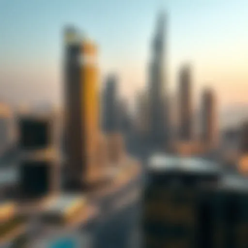 Stunning view of Dubai's financial district showcasing iconic towers