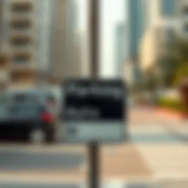 Parking Regulations in Dubai Illustration of parking regulations signage in Dubai