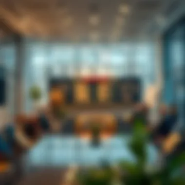 Visual representation of management board in a corporate setting