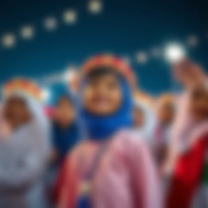 Children wearing traditional attire celebrating UAE National Day with joy.