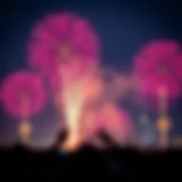 A vibrant fireworks display illuminating the night sky during UAE National Day celebrations.