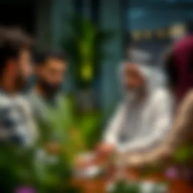 A diverse group of professionals discussing financial options