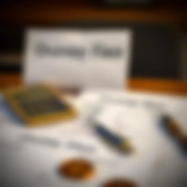 Calculator and documents illustrating financial implications