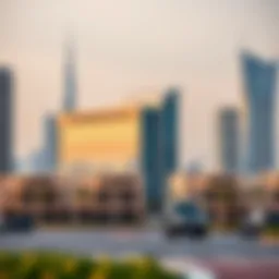 Dubai skyline with a focus on immigration offices