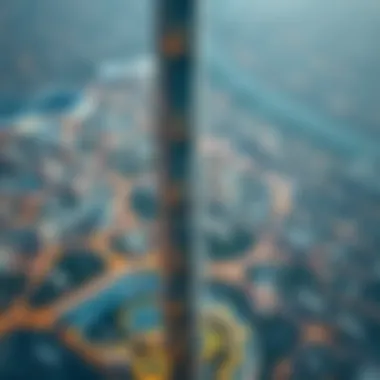 Aerial view of Burj Khalifa showcasing its iconic architecture