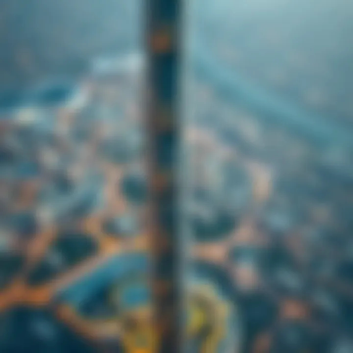 Aerial view of Burj Khalifa showcasing its iconic architecture