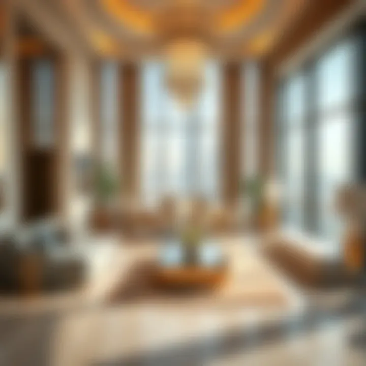 Luxurious interior design of a penthouse in Burj Khalifa