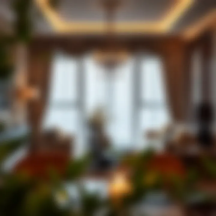 Luxurious apartment showcasing traditional Ramadan decor