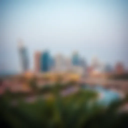 A panoramic view of Ajman's skyline showcasing modern architecture and coastal beauty