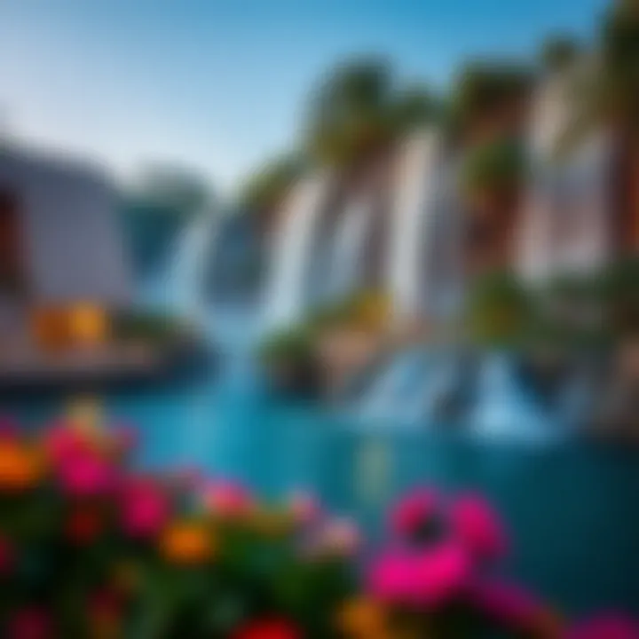 Surrounding attractions near the Dubai Waterfall