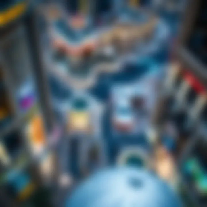 Aerial view of Dubai showcasing various shopping destinations