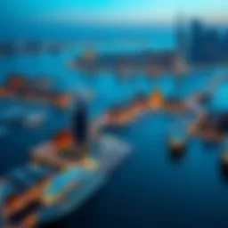 Aerial view of Dubai Marina showcasing the waterfront and skyline