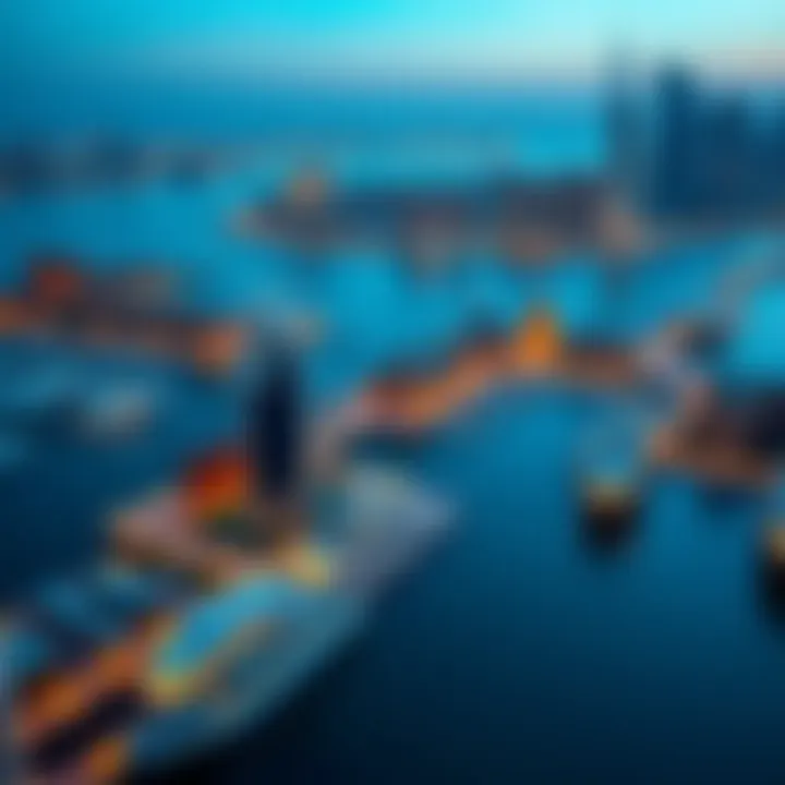 Aerial view of Dubai Marina showcasing the waterfront and skyline