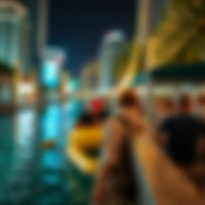Visitors enjoying recreational activities along the Dubai Water Canal.