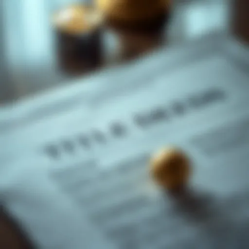 The Essence of Title Deeds Detailed view of a title deed document